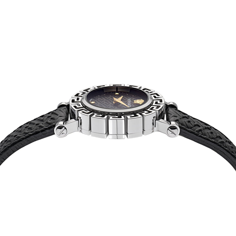 Chronograph Watch - Versace Greca Glam Ladies Black Watch VE2Q00122