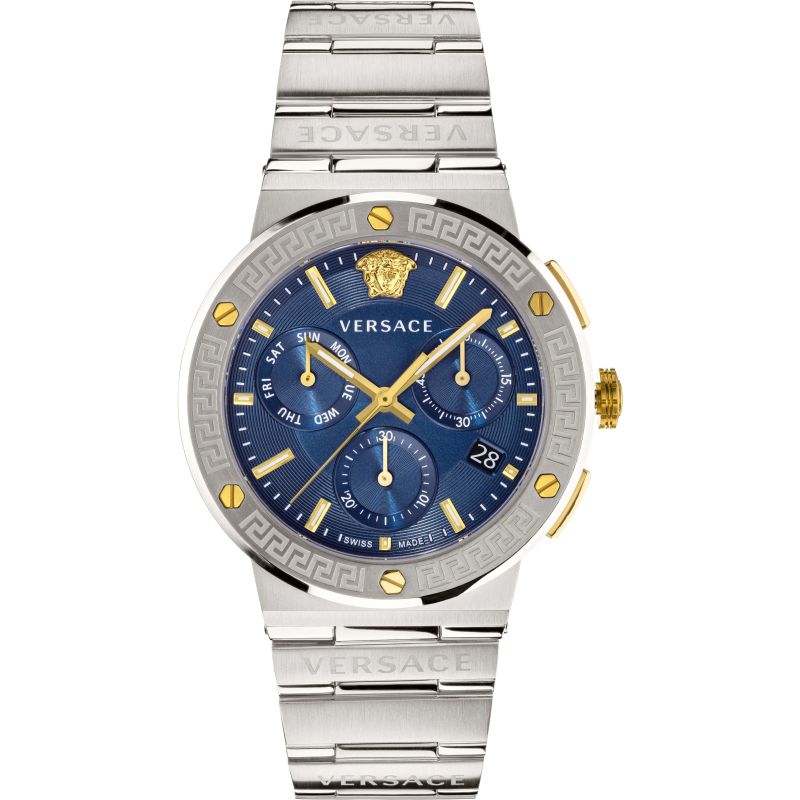 Versace Greca Logo CHR Men's Blue Watch VEZ900221 from WatchPilot™