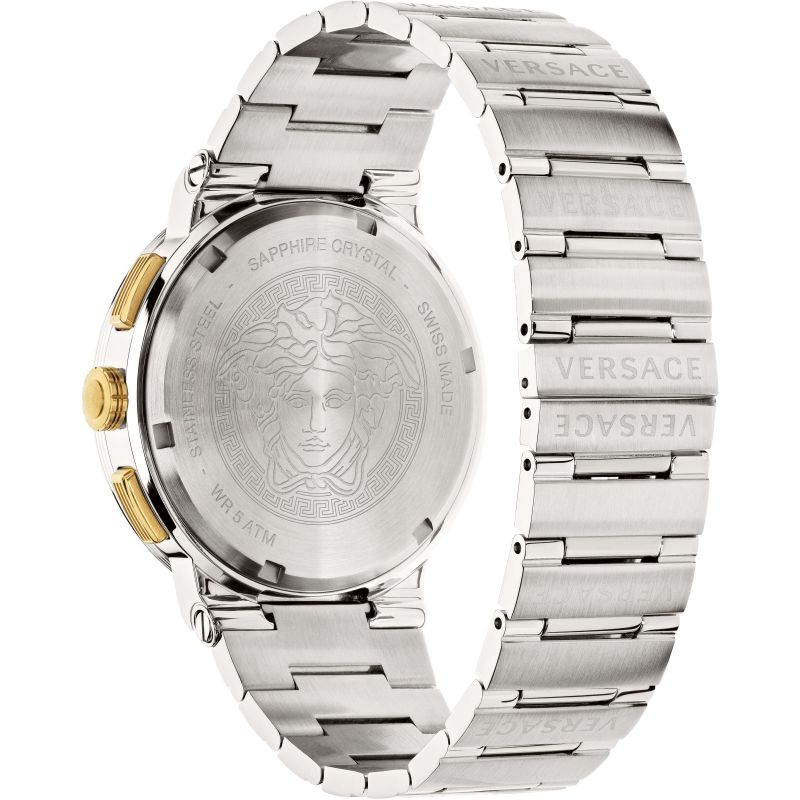 Chronograph Watch - Versace Greca Logo CHR Men's Blue Watch VEZ900221