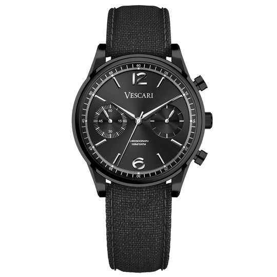 Vescari Chestor Men's Black Chrono Watch VSC-02BS-02