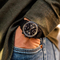 Chronograph Watch - Vescari Chestor Men's Black Chrono Watch VSC-02BS-02