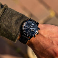 Chronograph Watch - Vescari Chestor Men's Black Chrono Watch VSC-02BS-02