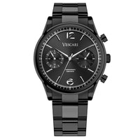 Chronograph Watch - Vescari Chestor Men's Black Chrono Watch VSC-02BS-03