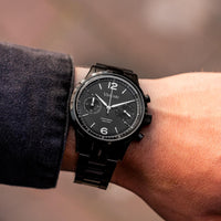 Chronograph Watch - Vescari Chestor Men's Black Chrono Watch VSC-02BS-03