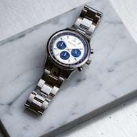 Chronograph Watch - Vescari Chestor Men's Silver Panda Watch VSC-03SP-01