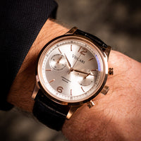 Chronograph Watch - Vescari Chestor Rosegold Black Chronograph Watch VSC-02RGB-1