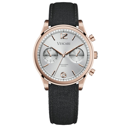 Vescari Chestor Rosegold Black Chronograph Watch VSC-02RGB-3