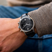 Chronograph Watch - Vescari Chestor Steel Black Chronograph Watch VSC-02SB-1
