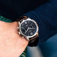 Chronograph Watch - Vescari Chestor Steel Black Chronograph Watch VSC-02SB-2