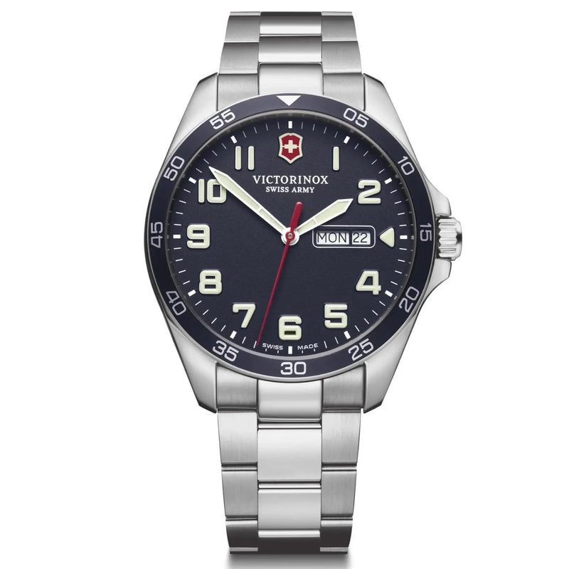 Chronograph Watch - Victorinox FieldForce 3H Men's Silver Watch 241851