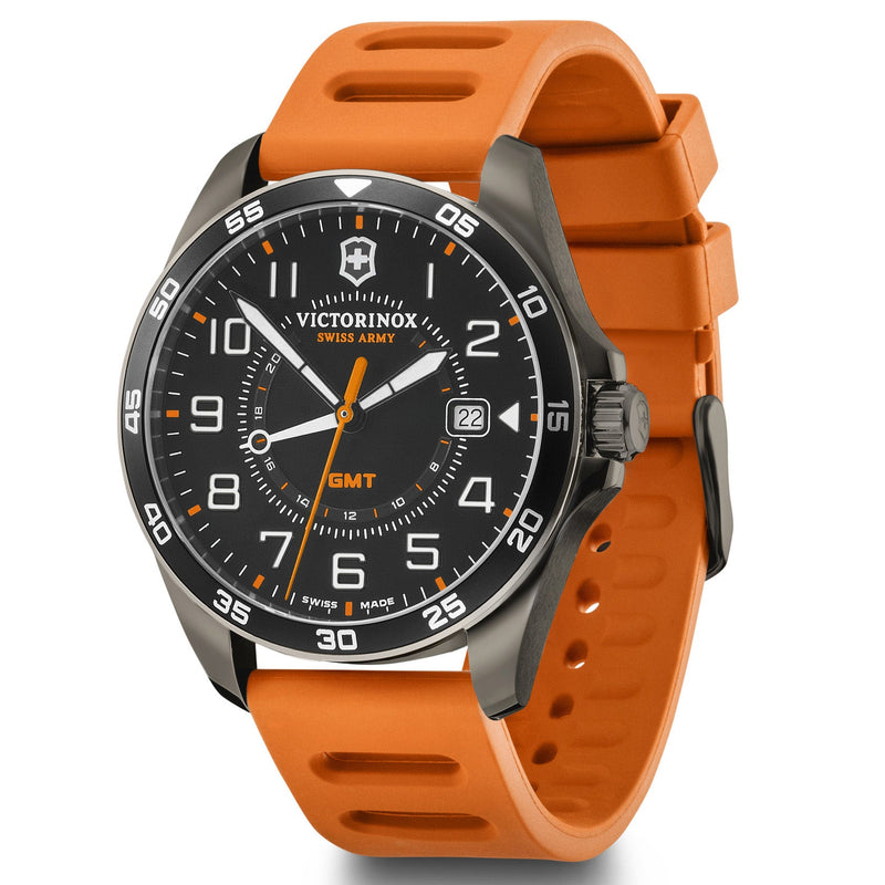 Chronograph Watch - Victorinox FieldForce GMT Men's Orange Watch 241897