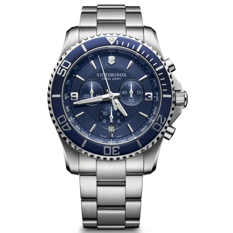 Chronograph Watch - Victorinox Maverick Chrono Men's Steel Watch 241689