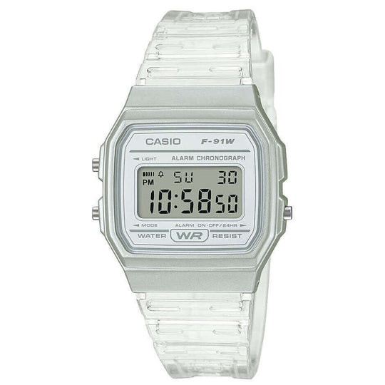 Casio F-91 Classic Unisex Transparent Watch F-91WS-7EF