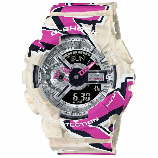Casio G-Shock Street Spirit Series Men's Pink and Cream Watch GA-110SS-1AER
