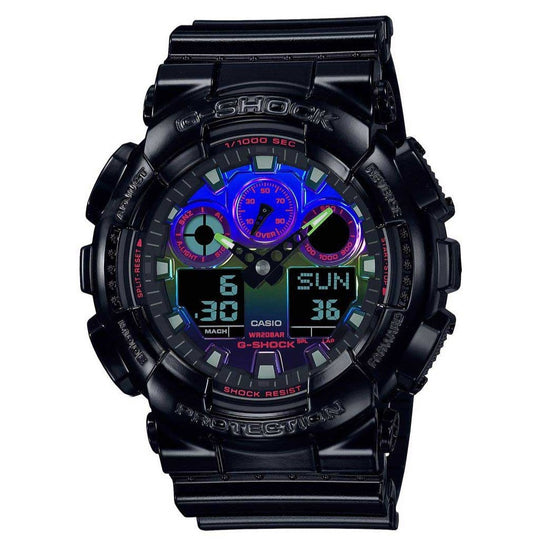Casio G-Shock Virtual Rainbow Series Men's Black Watch GA-100RGB-1AER