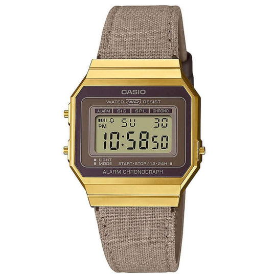 Casio Retro Vintage A700 Unisex Brown Watch A700WEGL-5AEF