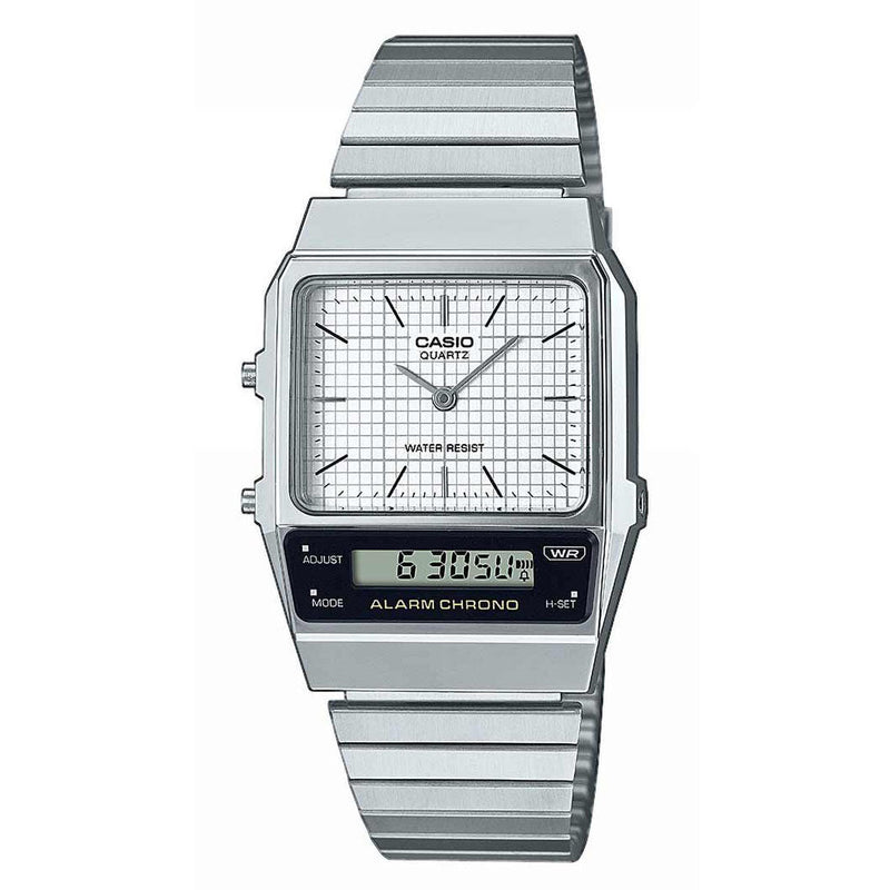 Digital Watch - Casio Vintage Men's Silver Watch AQ-800E-7AEF
