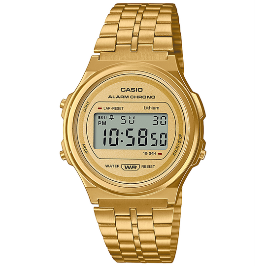Casio Vintage Unisex Gold Watch A171WEG-9AEF
