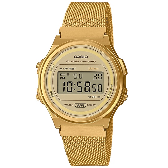 Casio Vintage Unisex Gold Watch A171WEMG-9AEF