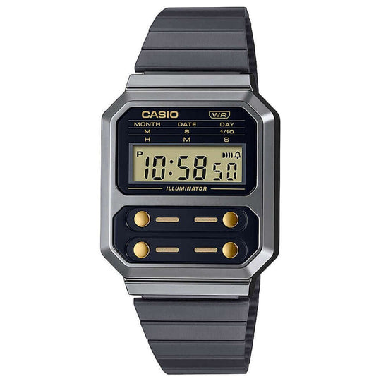 Casio Vintage Unisex Grey Watch A100WEGG-1A2EF