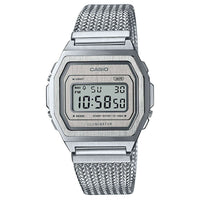 Digital Watch - Casio Vintage Unisex Silver Watch A1000MA-7EF