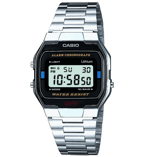 Casio Vintage Unisex Silver Watch A163WA-1QES