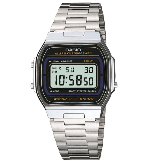 Casio Vintage Unisex Silver Watch A164WA-1VES