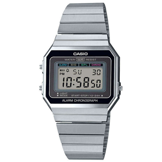 Casio Vintage Unisex Silver Watch A700WE-1AEF