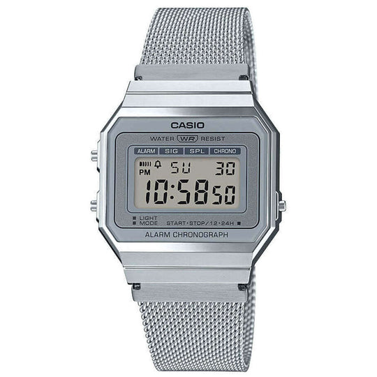 Casio Vintage Unisex Silver Watch A700WEM-7AEF
