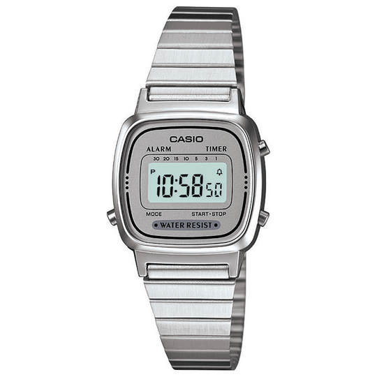 Casio Vintage Unisex Silver Watch LA670WEA-7EF