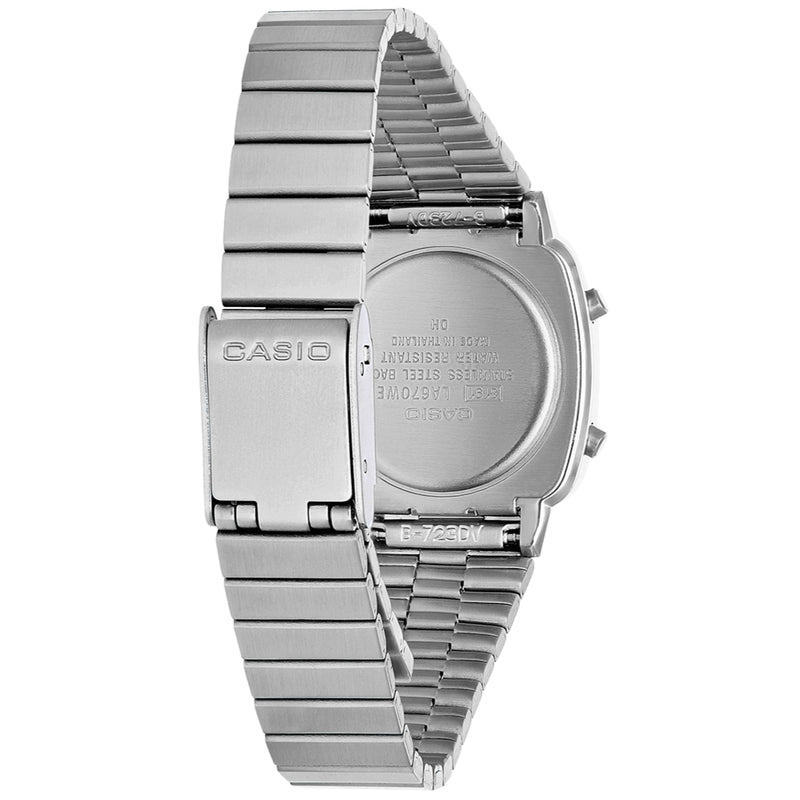 Digital Watch - Casio Vintage Unisex Silver Watch LA670WEA-7EF