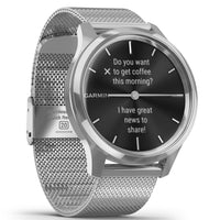 Garmin Vívomove® Luxe Silver Case With Silver Milanese Band 010-02241-03