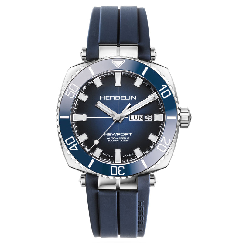 Herbelin Newport Heritage Diver Auto Men's Blue Watch 1774/BL15CB