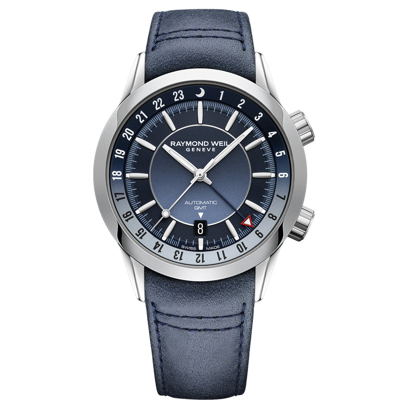 Mechanical - Raymond Weil Freelancer GMT Men's Blue Watch 2761-STC-50001