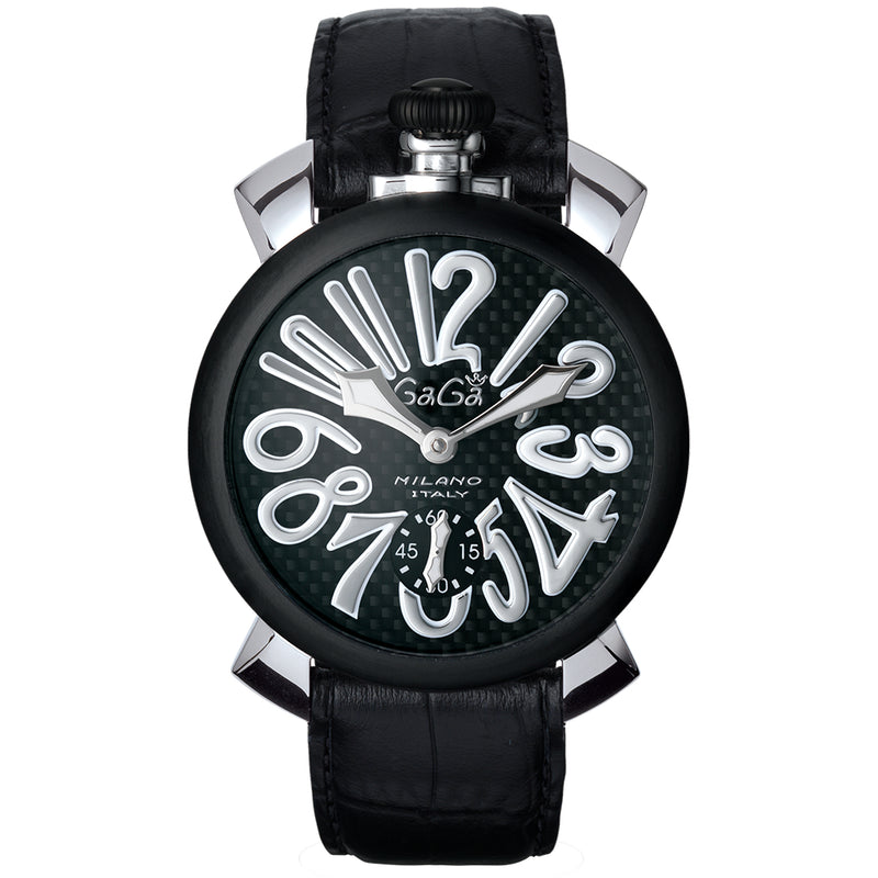 Mechanical Watch - Gaga Milano Men's Black Manuale Black Mechanical Watch 5013.01S