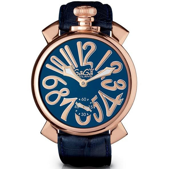 Gaga Milano Men's Black Manuale Mechanical Watch 5011.05S