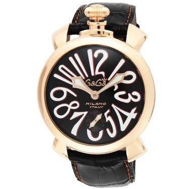 Gaga Milano Men's Black Manuale Mechanical Watch 5011.12