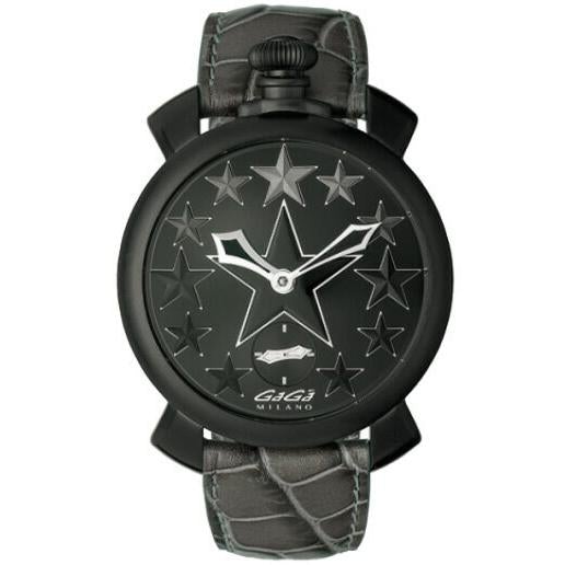Gaga Milano Men's Black Manuale Mechanical Watch 5012.STAR.01