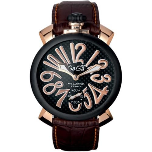 Mechanical Watch - Gaga Milano Men's Black Manuale Mechanical Watch 5014.01S