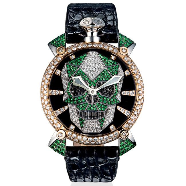 Mechanical Watch - Gaga Milano Men's Black Manuale Mechanical Watch 5061D03S