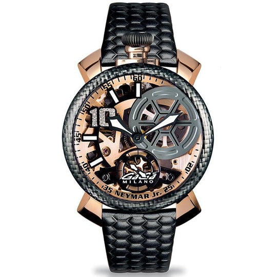 Gaga Milano Men's Black Neymar Mechanical Watch 5511INJD2QB0D