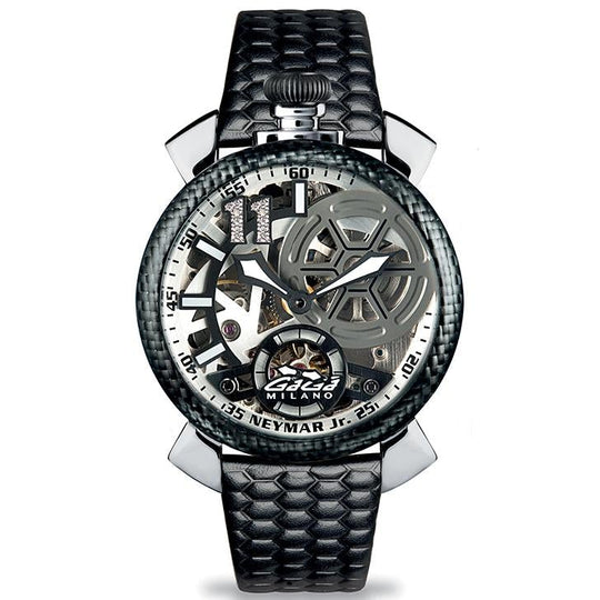 Gaga Milano Men's Black Neymar Mechanical Watch 5515INJD1SH0F