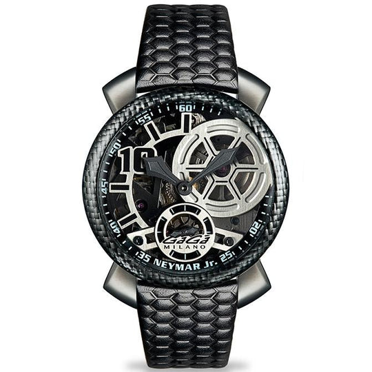 Gaga Milano Men's Black Neymar Mechanical Watch 5516INJ02QB