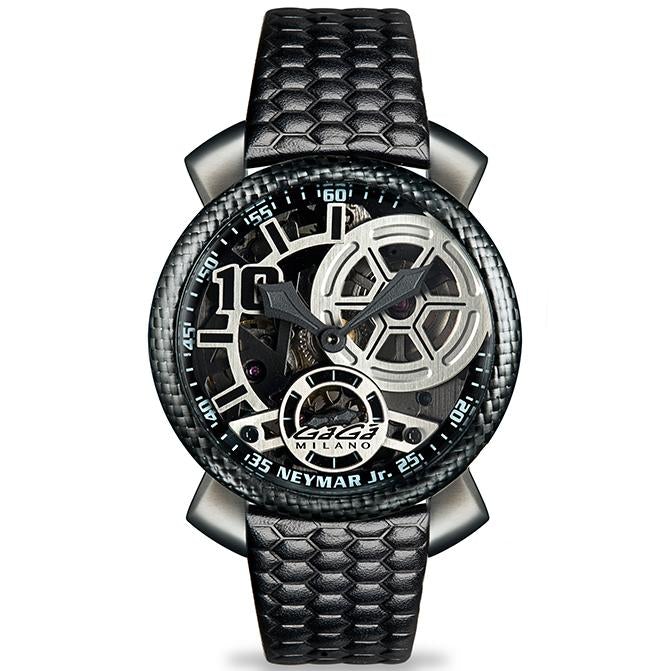 Mechanical Watch - Gaga Milano Men's Black Neymar Mechanical Watch 5516INJ02QB