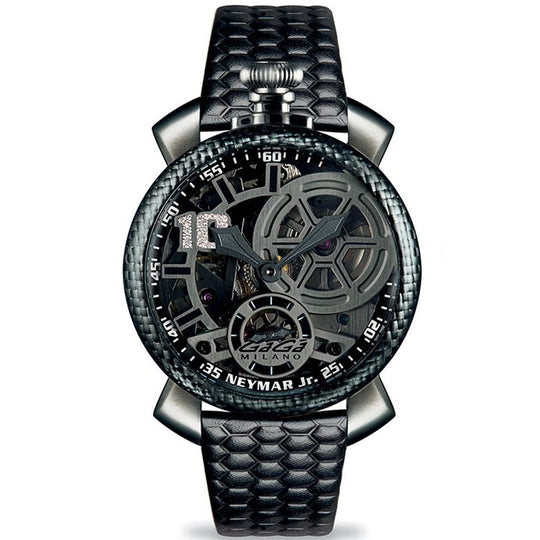 Gaga Milano Men's Black Neymar Mechanical Watch 5516INJD2SB0F