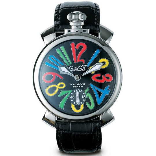 Gaga Milano Men's Black Skeleton Mechanical Watch 5010.02S