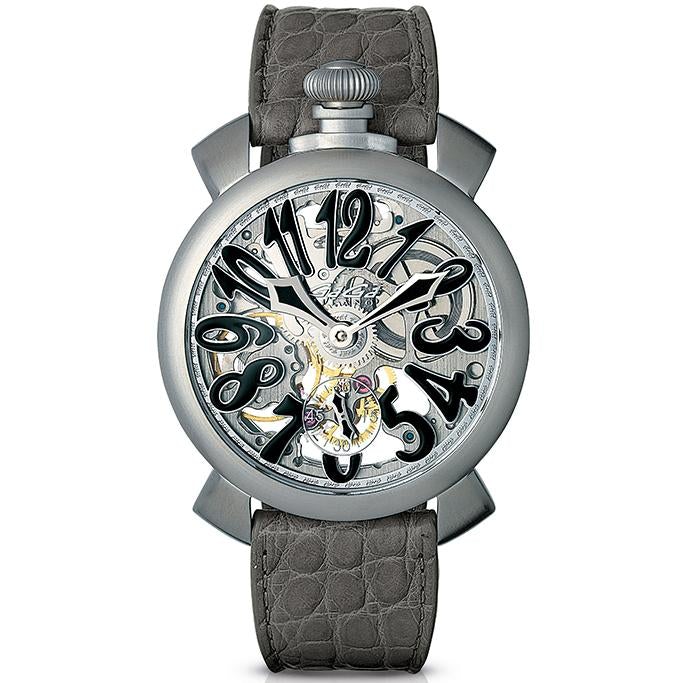 Mechanical Watch - Gaga Milano Men's Black Skeleton Mechanical Watch 5310.KS02