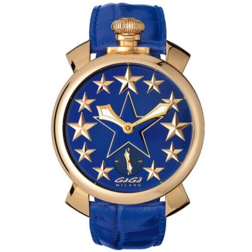 Gaga Milano Men's Blue Manuale Mechanical Watch 5011.STAR.02