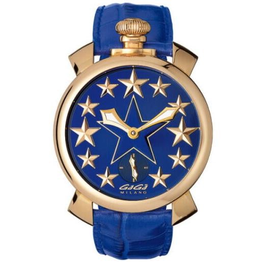 Mechanical Watch - Gaga Milano Men's Blue Manuale Mechanical Watch 5011.STAR.02