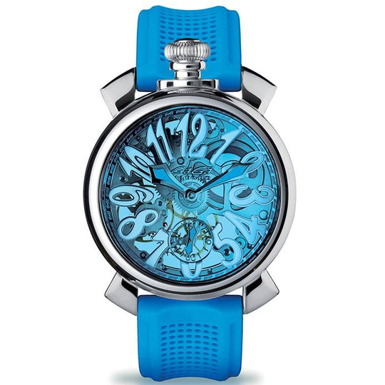 Gaga Milano Men's Blue Skeleton Mechanical Watch 5310SKY